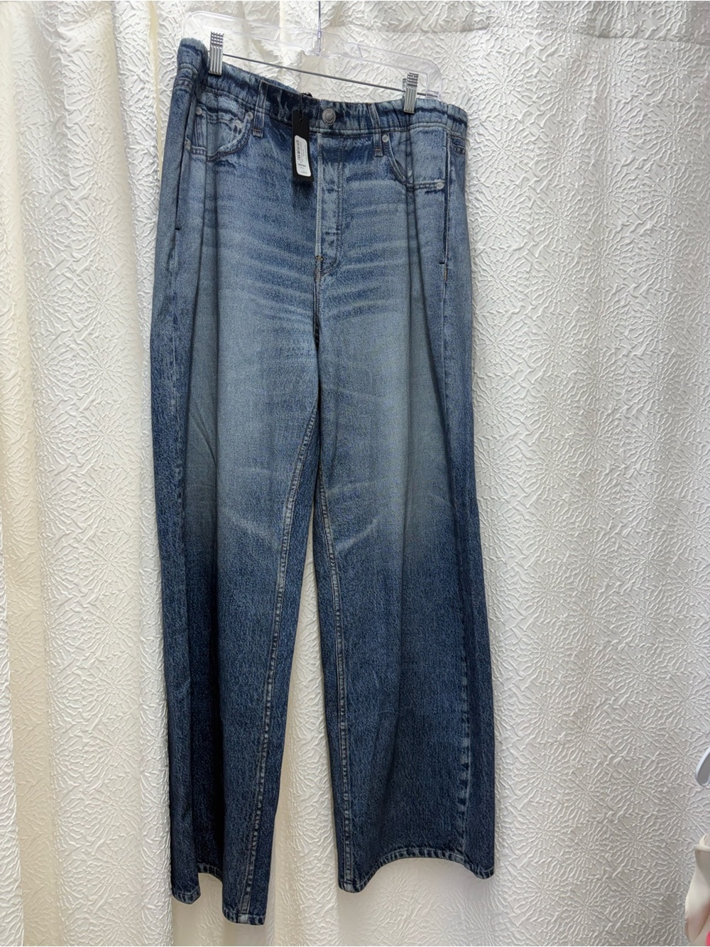 rag & bone Wide Leg Denim Jeans in Blue